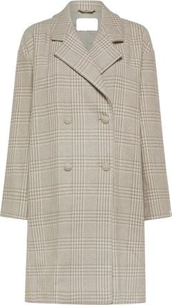 Peuterey Cappotto doppiopetto in pied-de-poule - Toni neutri