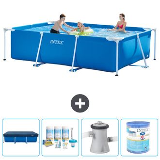 Intex Piscina Con Estructura Rectangular - 300x200x75 Cm - 7-piezas S40147