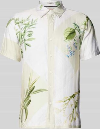 Guess Regular Fit Freizeithemd aus Viskose in Beige, Gr&ouml;&szlig;e XL