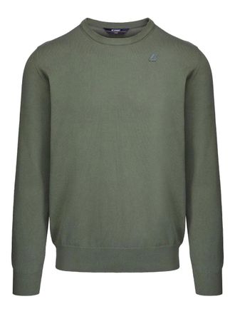 K-Way Trui met logopatch - Groen