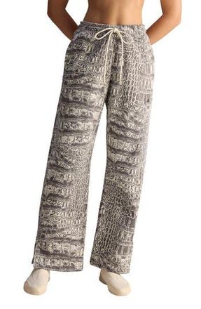 adidas Loose Printed Sweatpants in Almond Milk-Smc/Charcoal at Nordstrom Rack, Size X-Small