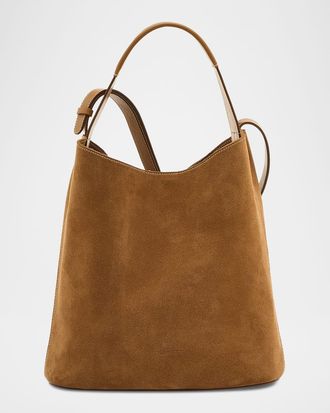 IL BISONTE Le Laudi Suede Bucket Crossbody Bag