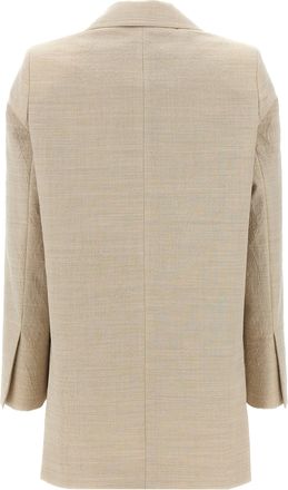 Max Mara Womens Beige Virgin Wool Blazer Clothing