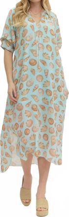 Entro Seashell Dress In Seafoam