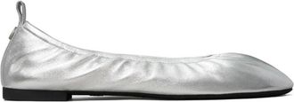 Tory Burch Eddie Ballet - Dames - Ballerinas - Grijs - 35 1/2 EU - Leer - Schoenen
