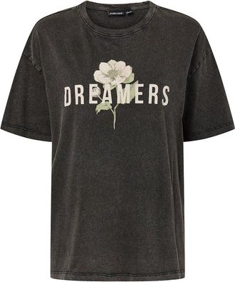 Pieces Bedrukt T-shirt met ronde hals