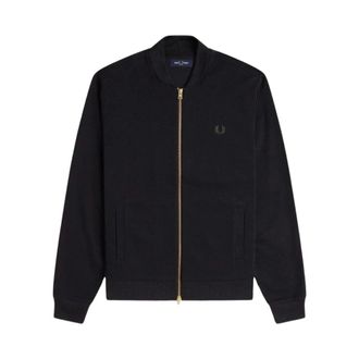 Fred Perry Chaqueta Bomber con Cinta en Contraste - Jackets - Hombre - Negro - M