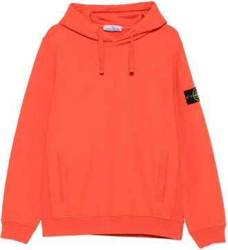Stone Island hooded sweater - men - Cotton - M - Orange