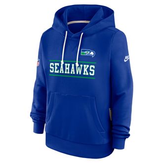 Nike Seattle Seahawks Sideline Standard Issue Alt Nike Womens Dri-FIT NFL Pullover Hoodie in Blue | 03C34DAQ78-PT1