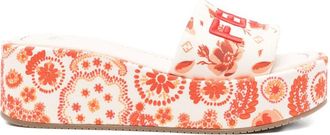 Fendi 55mm Sunshine Floral-print Sandals