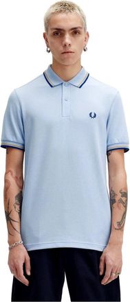 Fred Perry Celeste Twin Tipped Polo Shirt - Heren - Polos - Blauw - S - Tops
