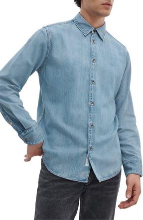 Rag & Bone Tomlin Trim Fit Denim Button-Up Shirt in Conrad at Nordstrom, Size Xx-Large