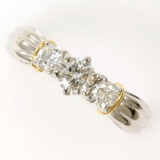 C&A Platinum Yellow Gold Yellow Gold (18K) Platinum 900 Band Ring (Pre-Owned)