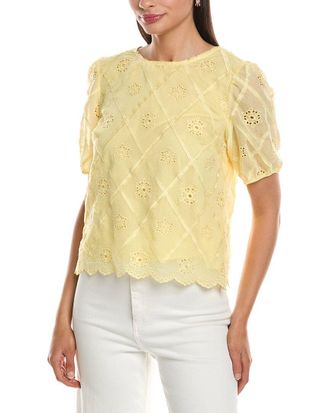 Nanette Lepore Embroidered Eyelet Blouse