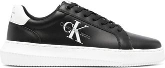 Calvin Klein Zwarte Sneakers voor Mannen Aw 24 - Heren - Sneakers - Zwart - 45 EU - Leer - Schoenen