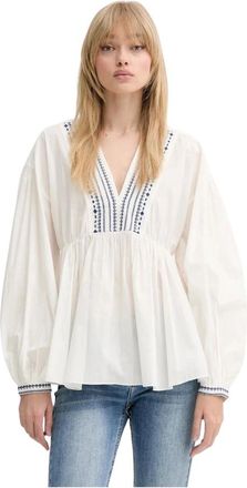 A.P.C. A.p.c., Dames, Blouses & Shirts, Beige, Maat: XS Katoen