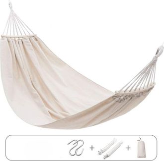 OEM Hamaca De Jard&iacute;n Con Poste De Madera Curvado, Hamaca Port&aacute;til Y C&oacute;moda Con Accesorio De Cintur&oacute;n, Bolsa De Transporte Para Interior/exterior, Patio, J