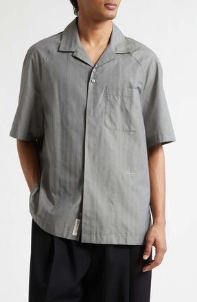 Jacquemus La Chemise Romarin Camp Shirt in Dark Khaki at Nordstrom, Size 36 Us