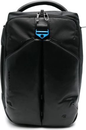 Piquadro logo-detail backpack - unisex - Recycled Polyethylene/Recycled Nylon/Cactus Leather - OS - Grey