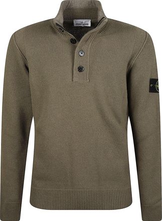 Stone Island RWS Ribbed High Collar Virgin Wool Sweater