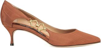 Sergio Rossi Leren pumps - Bruin