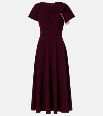 Roksanda Ilincic Luna bow-detail cr&ecirc;pe midi dress