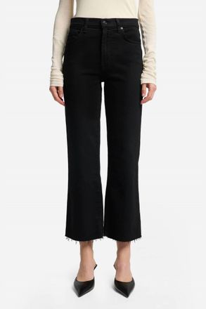 7 For All Mankind Cut Hem Alexa Jeans In Black