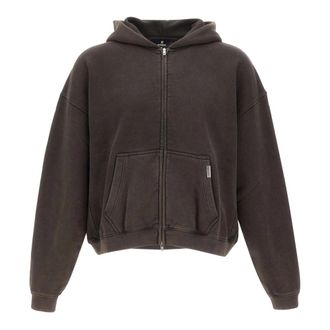 Represent Initial Boxy Zip Through Hoodie - Heren - Vesten met rits - Bruin - XS - Katoen - Hoodies & sweatvesten