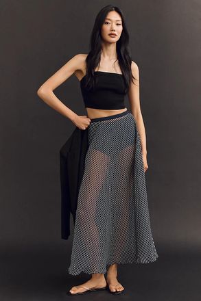 Mare Mare Sheer Dot Maxi Skirt