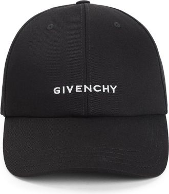 Givenchy Black Cotton Curved Cap-Uomo