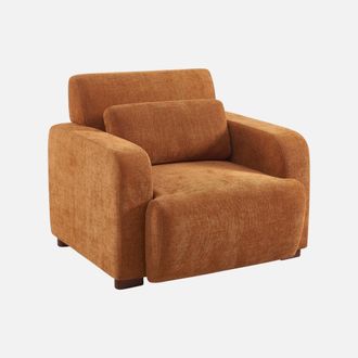 Sweeek Sill&oacute;n De Tela Con Patas De Madera De Hevea