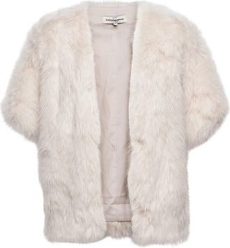 &Co Woman Jassen, Dames, Beige, 2Xl, Polyester, Chique Imitatiebont Gilet