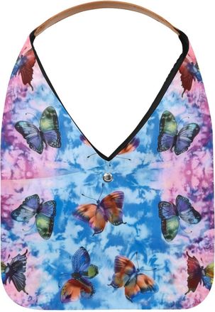 Generic Tie Dye Butterflies Reusable Lightweight Grocery Bags - Foldable Into Compact Pouch, Washable & Sturdy, Multipurpose for Shopping and Travel