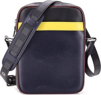 Louis Vuitton Black Epi Leather & Damier Graphite Danube Slim (Authentic Pre- Loved)