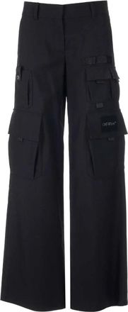Off-white Broeken - Dames - Wijde Broeken - Zwart - XS - Broeken