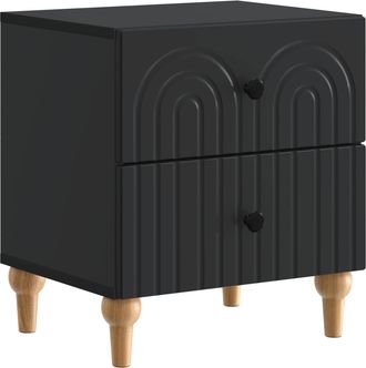 vidaXL Armario De Noche Negro 43 X 34,5 X 48 Cm Madera De Ingenier&iacute;a Vidaxl