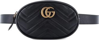Gucci GG Marmont Matelasse Leather belt bag - Zwart