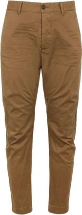 Dsquared2 Stretch Katoenen Chino - Heren - Broeken - Bruin - Maat: S Katoen