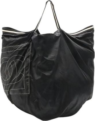 Chanel Pre-owned Vintage Nylon Tote Bag - Dames - Vintage Shopper - Zwart - ONE Size - Nylon - Vintage