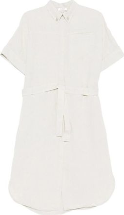 PANICALE Belted Shirt Midi Dress