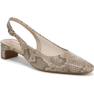 Life Stride Lorena Slingback Pump in Taupe/Snake at Nordstrom Rack, Size 9.5