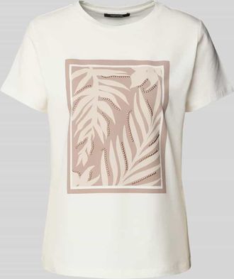 Comma T-Shirt mit Motiv-Print in Offwhite, Größe 36