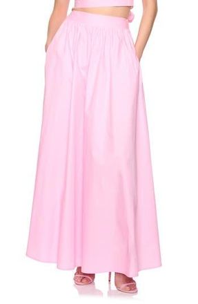 Susana Monaco Cotton Poplin Maxi Skirt in Pastel Pink at Nordstrom Rack, Size X-Large