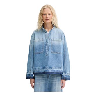 Munthe Jassen, Dames, Blauw, XS, Denim, Denim Jacket