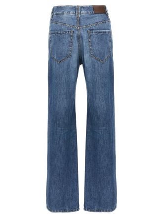 Brunello Cucinelli Womens Blue Cotton Straight-Leg Jeans Clothing