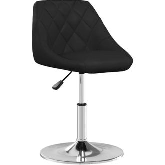 vidaXL Silla de comedor de cuero sintético negra Vidaxl
