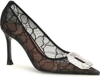Amina Muaddi Camelia Heel - Black