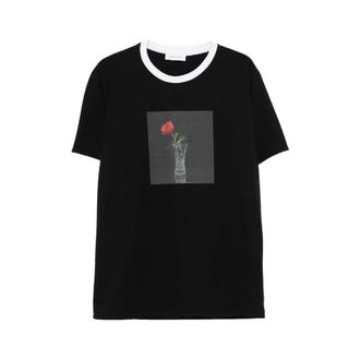 Ernest W. Baker T-Shirts, male, Black, Size: XL Ringer Crew Neck T-Shirt