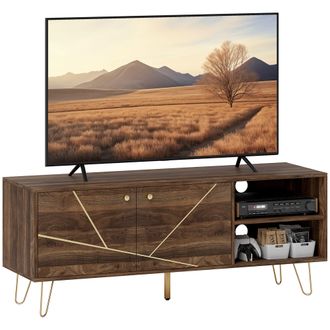 HOMCOM TV Stand Cabinet 130cm TV Unit w/ Adjustable Shelves for Living Room | TJ Hughes