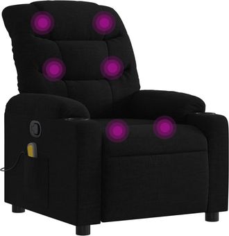 vidaXL Vidaxl - Sill&oacute;n Reclinable De Masaje De Tela Negro